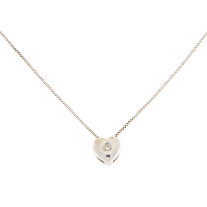 Elli DIAMONDS Collana Cuore Legato Con Diamante (0.03ct) In Oro Giallo 585 – Gioiello Autentico Con Certificato, Regalo In Cofanetto