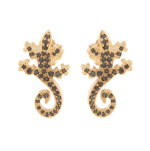 Orecchini antichi a clip per orecchie color oro Nina Ricci strass design